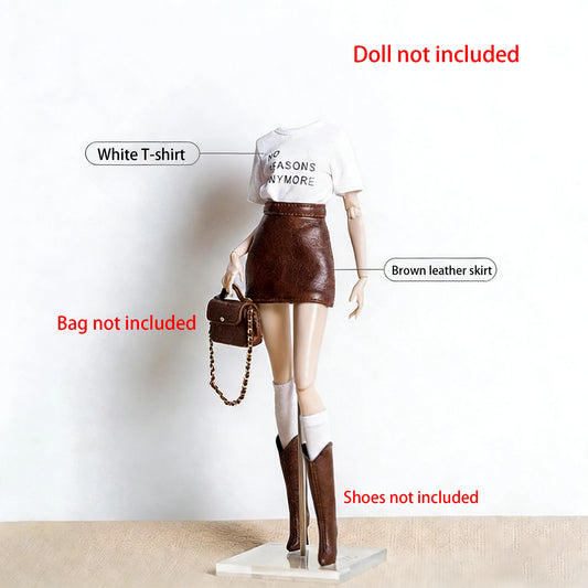 30cm FR Supermodel Clothes Accessories Winter Retro Jacket/Luxury Fur Fashion Classic Trench Coat Set For 1/6 Babi Doll Xianxian