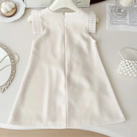 Children's Clothing Summer Casual Baby Girls Outfits Flower Vest Princess Dress For Toddler Kids Wedding Birthday Party Clothes