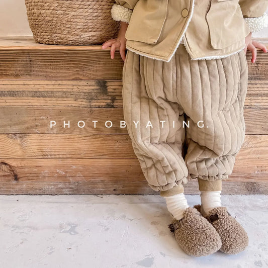 Children's Clothing From 2 To 7 Years Winter Kids Warm Cotton-Padded Trousers Baby Girls Thick Pants Toddler Boys Wear Clothes