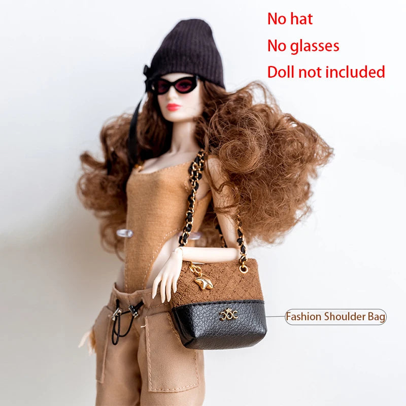 30cm FR Supermodel Clothes Accessories Winter Retro Jacket/Luxury Fur Fashion Classic Trench Coat Set For 1/6 Babi Doll Xianxian