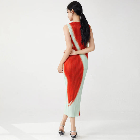 Women Clothing Wholesale Summer Ladies Fashion Dresses High Quality Stretch Sleeveless Dresses