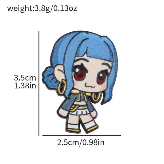 Accessory Fashion Jewelry  8pcs Anime Manga Enamel Pins Cute Haired Brooches on Clothes Badge Bag Clothes Cool Woman Men Jewelry