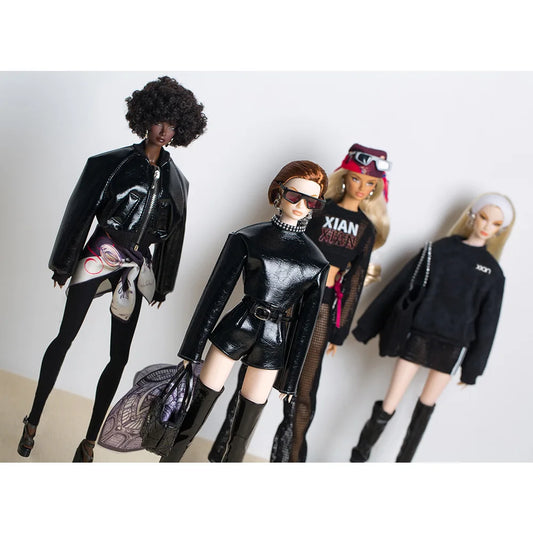 1/6 Doll Clothes Accessories Trendy Street Style Xianxian Supermodel COOL GIRL3 Cool Modern Girl Clothes For 30cm Babi Dress Up