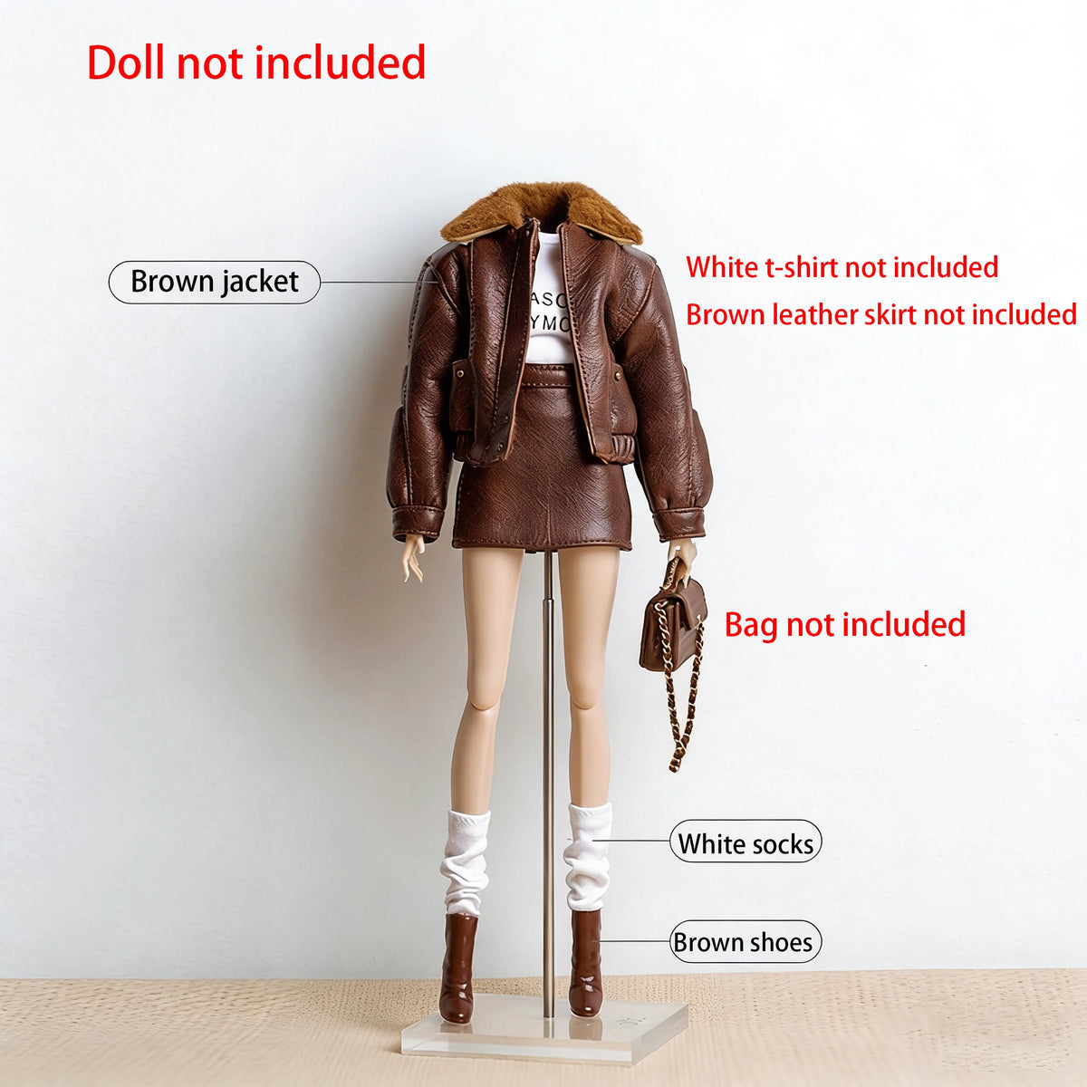 30cm FR Supermodel Clothes Accessories Winter Retro Jacket/Luxury Fur Fashion Classic Trench Coat Set For 1/6 Babi Doll Xianxian