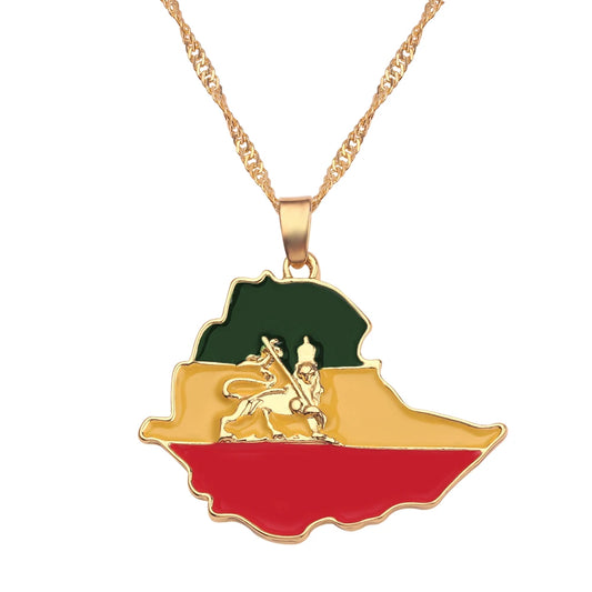 Fashion Trend World Map Necklace Creative personality Pendant Jewelry for Women And Men Popular Accessory
