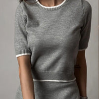 2025 New Women's Clothing Sets - Elegant Blouses Short Skirts and Knitted Tops