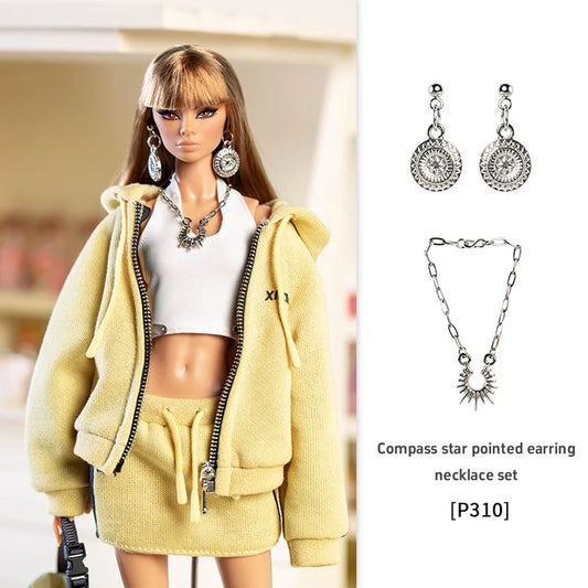 For 30cm Xianxian Supermodel Accessory Clothes Accessory Apres Series Fashion Casual Sportswear Trend Dress Up Set For 1/6 Babi