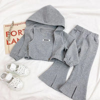 Children's Clothing Sets Hoodie+ Tank Top + Bell-bottoms 3Pcs Sets Kids Clothes Girls Baby Girl Outfit Set Kids Boutique Clothes