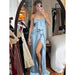 Elegant One-Shoulder Satin Dress Belle & Voile 
